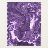 Funky Trippy Boho Hippie Monochrome Violet Marbre (Devant)