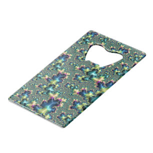 Funky Trippy Eclectische Boho Hippie Abstracte Fra Kredietkaart Flessenopener