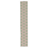 Funky Trippy Eclectische Boho Kerst Kaleidoscoop Lange Tafelloper (Voorkant)