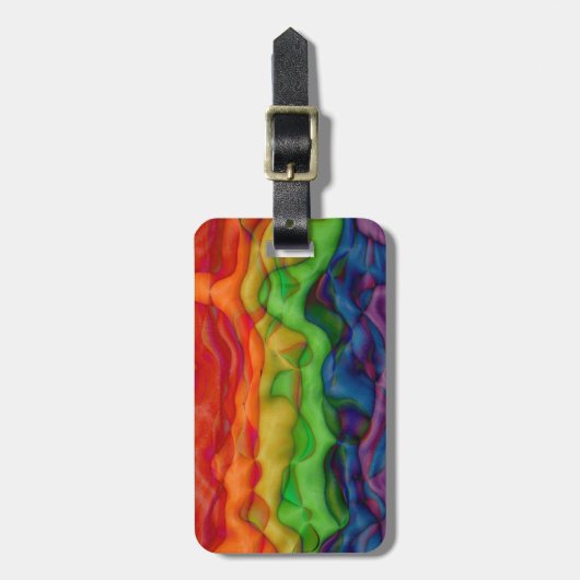 Funky Trots Trippy van de Hippie van de Regenboog Bagagelabel (Voorkant verticaal)