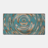 Funky Turquoise bleu vert rouille orange Motif spi (Recto)