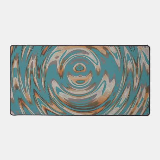Funky Turquoise bleu vert rouille orange Motif spi (Recto)