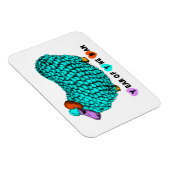 Funky Turquoise Ram Chinois Année Zodiac P Magnet (Côté Droit)