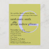 Funky UpBeat Faire-part de mariage Monogramme mode (Devant)