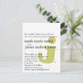 Funky UpBeat Faire-part de mariage Monogramme mode (Debout devant)