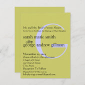 Funky UpBeat Modern Monogram Wedding Uitnodiging (Voorkant / Achterkant)