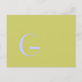 Funky UpBeat Modern Monogram Wedding Uitnodiging (Achterkant)