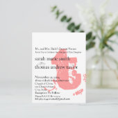 Funky UpBeat Modern Monogram Wedding Uitnodiging (Staand voorkant)