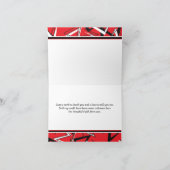 Funky Urbain Rouge, Noir, Blanc Carte de remerciem (Intérieur)