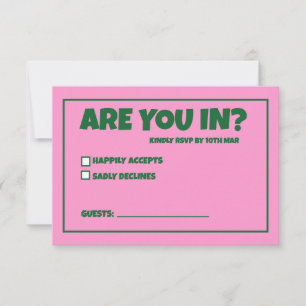 Funky Vert Rose Rouge Funky RSVP