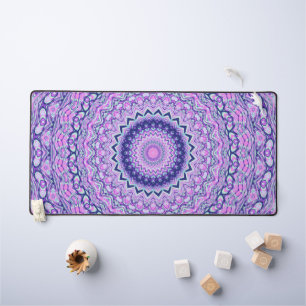 Funky Vibrant Kleurrijke Trippy Boho Hippie Mandal Bureaumat
