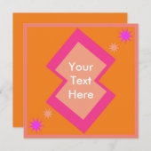 Funky Vibrant Midden-eeuws Modern Plein Kaart (Voorkant / Achterkant)