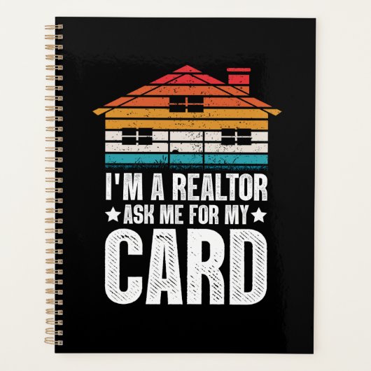 Funky Vintage Real Estate Broker Realtor Card (Devant)