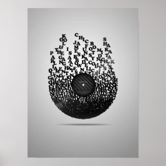 Funky vinyl poster