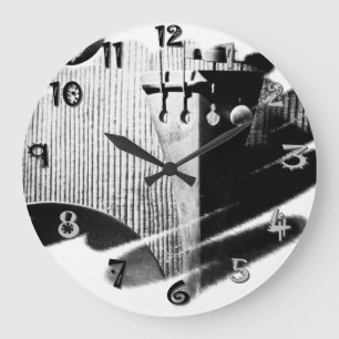 Funky Violin Wall Clock Grote Klok