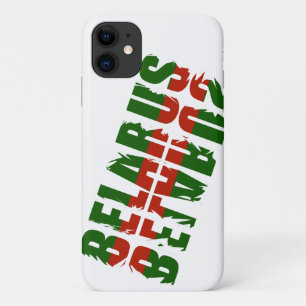 Funky Vlag Kleuren Wit-Rusland Беларусь iPhone 11  Hoesje
