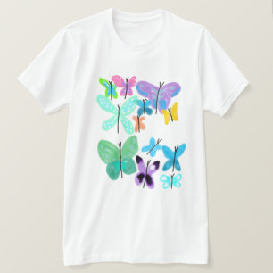 Funky Vlinders Abstracte Kunst om te Dragen T-shirt