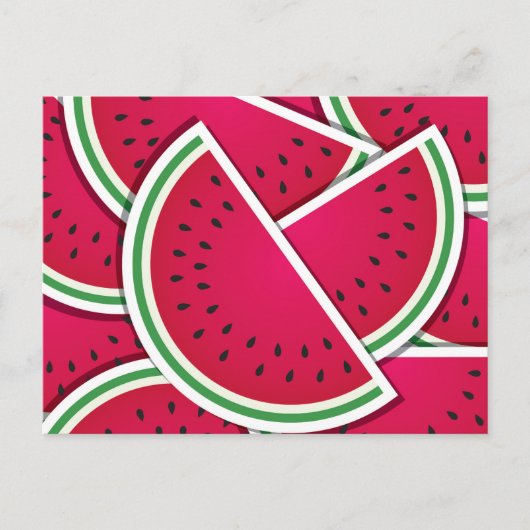 Funky watermelonwiggen briefkaart (Voorkant)