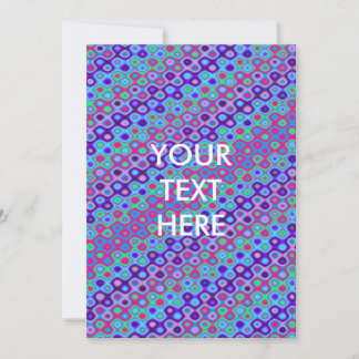 Funky Wavy Neon Blank Kaart