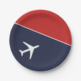 Funky White Plane Airplane Pilot Aviation Papieren Bordje