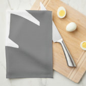 Funky White Plane Airplane Pilot Flying Theedoek (Quarter Fold)