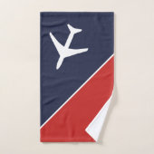 Funky White Plane Avion Pilote (Serviette à main)