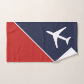 Funky White Plane Avion Pilote (Serviette à main)