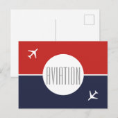 Funky White Plane Pilot Aviation Briefkaart (Voorkant / Achterkant)