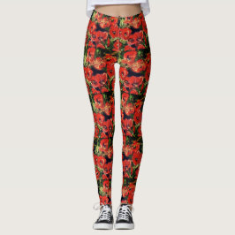 Funky Wild Poppy leggings