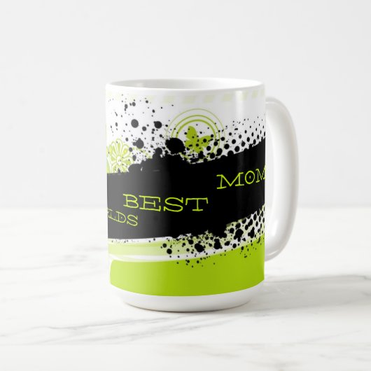 FUNKY WORLDS MEILLEUR MOM MUG MODÈLE (Devant droit)