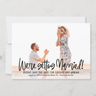 Funky Writable Color Save the Date Card Bedankkaart