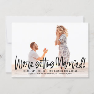 Funky Writable Color Save the Date Kaart