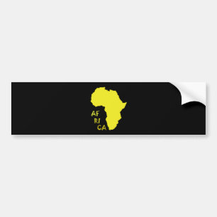 Funky Yellow Africa Map Bumpersticker