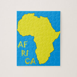 Funky Yellow Africa Map Legpuzzel