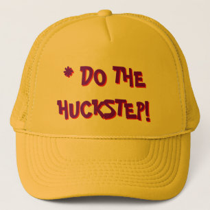 FUNKY YELLOW TRUCKER HAT: "DOE DE HUCKSTEP!" PET