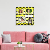 Funky Yellow, zwart, White Photo Wall Hanging Canvas Afdruk (Insitu (Woonkamer))