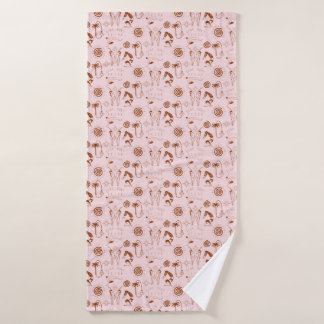 Funky Yoga Patroon Badhanddoek