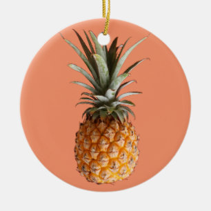 Funky Yummy Pineapple Circle Ornament
