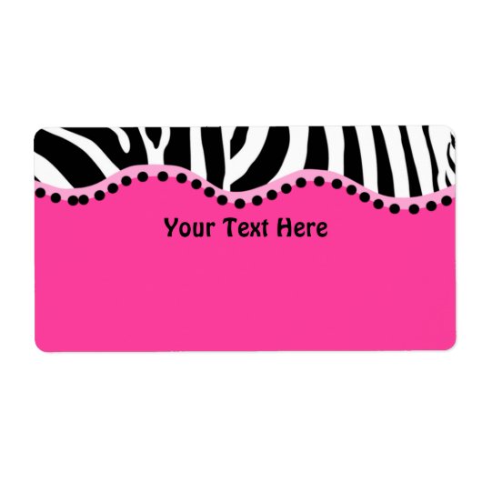 Funky Zebra Avery Étiquette (Devant)
