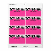 Funky Zebra Avery Étiquette (Feuille entière)