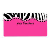 Funky Zebra Avery Label (Voorkant)