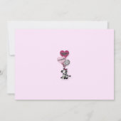 Funky Zebra Baby shower Invitation Adorable PINK (Dos)
