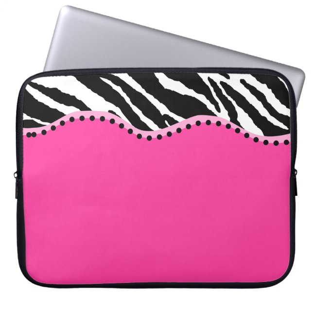 Funky Zebra-laptophoes Laptop Sleeve (Voorkant)