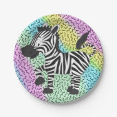 Funky Zebra Papieren Bordje (Voorkant)