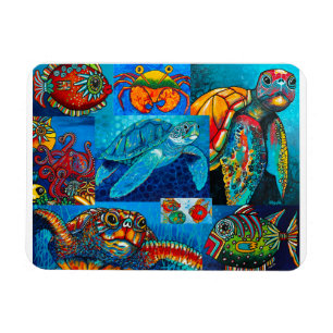 Funky Zee Critters Collage Magnet Magneet