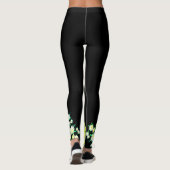 Funky Zure Vijgen Bloemen Patroon Leggings (Achterkant)