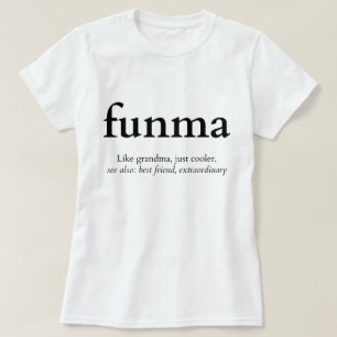 Funma Grappige Oma definitie T-shirt
