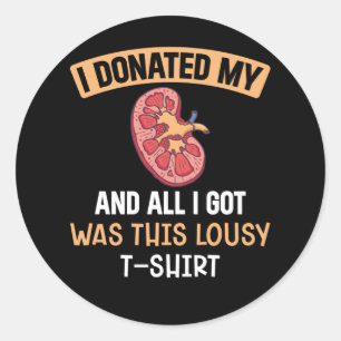 Funn Kidney Transplant Organs Humor Ronde Sticker