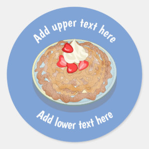 Funnel Cake Graphic - Fairground & Park Favorite C Ronde Sticker
