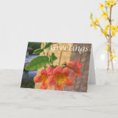 Funnel Flower Wenskaart Kaart (Gele Bloem)